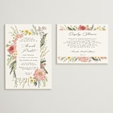 "Organic Florals" - Bridal Shower Insert Cards in Blush by Susan Moyal - With Invitation