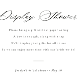 "Script Display Shower" - Bridal Shower Insert Cards in Snow by Minted - Close up