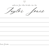 "Script Advice" - Bridal Shower Insert Cards in Cloud by Minted - Close up