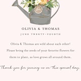 "Flowers & Greens" - Bridal Shower Insert Cards in Blush by Susan Moyal - Detail