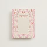 "Cottage Ribbons" - Bridal Shower Insert Cards in Strawberry by Elly - Front