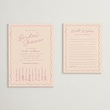"candlesticks" - Bridal Shower Insert Cards in Bubblegum by Ellen Schlegelmilch - With Invitation