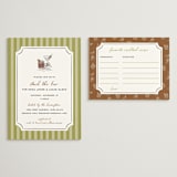"Stock the Barware" - Bridal Shower Insert Cards in Olive by Erin German - With Invitation
