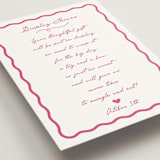 "Le Cake" - Bridal Shower Insert Cards in Azalea by Tina Faselli - Detail
