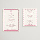"Le Cake" - Bridal Shower Insert Cards in Azalea by Tina Faselli - With Invitation