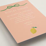 "Lemonade" - Bridal Shower Insert Cards in Strawberry Matcha by Vera Lim - Detail