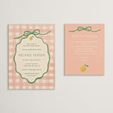 "Lemonade" - Bridal Shower Insert Cards in Strawberry Matcha by Vera Lim - With Invitation