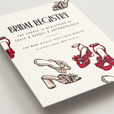 "Maraschino" - Bridal Shower Insert Cards in Cherry by Nazia Hyder - Detail