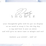 "Flow" - Bridal Shower Insert Cards in Lagoon by Creo Study - Detail