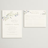 "Sweeping Meadow" - Bridal Shower Insert Cards in Wisteria by Everett Paper Goods - With Invitation