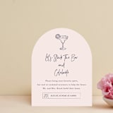 "Tacos & Tequila" - Bridal Shower Insert Cards in Blush by Janelle Kelly - Front