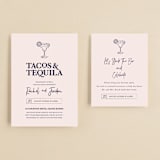 "Tacos & Tequila" - Bridal Shower Insert Cards in Blush by Janelle Kelly - With Invitation