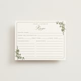 "watercolor flowers crest" - Bridal Shower Insert Cards in Moss by Cass Loh - Front