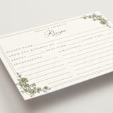 "watercolor flowers crest" - Bridal Shower Insert Cards in Moss by Cass Loh - Detail