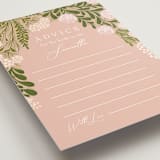 "Floral Harvest" - Bridal Shower Insert Cards in Rose by Paper Sun Studio - Detail
