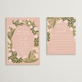 "Floral Harvest" - Bridal Shower Insert Cards in Rose by Paper Sun Studio - With Invitation