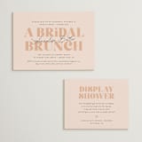 "Let's Brunch" - Bridal Shower Insert Cards in Petal by Sandra Picco Design - With Invitation
