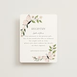 "Blossoms & Butterflies" - Bridal Shower Insert Cards in Blush by Susan Moyal - Front