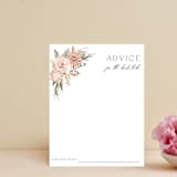 "Boho Botanical " - Bridal Shower Insert Cards in Blush by Susan Moyal - Front