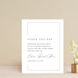 "Gilded Border" - Bridal Shower Insert Cards in Silk by Kelly Schmidt - Front