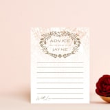 "Here Comes the Bride" - Bridal Shower Insert Cards in Coral by Paper Sun Studio - Front