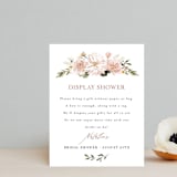 "Floral Wisp" - Bridal Shower Insert Cards in Rose by Susan Moyal - Front