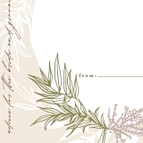 "Botanical Frame" - Bridal Shower Insert Cards in Taupe by Phrosné Barwood - Detail