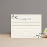 "Coneflower Garland" - Bridal Shower Insert Cards in Periwinkle by Kate Ahn - Front