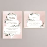 "Sweet Bride" - Bridal Shower Insert Cards in Blush by Petra Kern - With Invitation