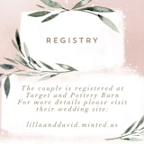 "Sweet Bride" - Bridal Shower Insert Cards in Blush by Petra Kern - Close up