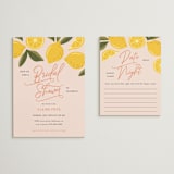 "Lemonade" - Bridal Shower Insert Cards in Blush by That Girl Press - With Invitation