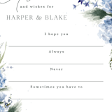 "English Garden" - Bridal Shower Insert Cards in Sky by Kate Ahn - Detail
