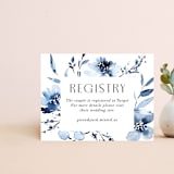 "Blu" - Bridal Shower Insert Cards in Sapphire by Petra Kern - Front