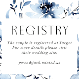 "Blu" - Bridal Shower Insert Cards in Sapphire by Petra Kern - Close up