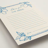 "Mediterraneo" - Bridal Shower Insert Cards in Cobalt by Pati Cascino - Detail