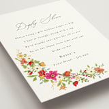 "Pretty Vine" - Bridal Shower Insert Cards in Tropical by Susan Moyal - Detail
