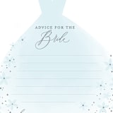 "Wedding Dress" - Bridal Shower Insert Cards in Cinderella Blue by Itsy Belle Studio - Detail