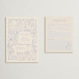 "Love Birds" - Bridal Shower Insert Cards in Porcelain by Rebecca Smith - With Invitation