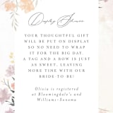 "spring blossom" - Bridal Shower Insert Cards in Blush by Nicoletta Savod - Detail