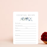 "In The Full Bloom" - Bridal Shower Insert Cards in Bluebell by Petra Kern - Front