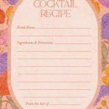 "Vintage Garden" - Bridal Shower Insert Cards in Peach by Simona Camp - Detail