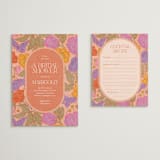 "Vintage Garden" - Bridal Shower Insert Cards in Peach by Simona Camp - With Invitation