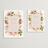 "Felicity" - Bridal Shower Insert Cards in Carnation by Everett Paper Goods - With Invitation