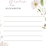 "Daisy Chain" - Bridal Shower Insert Cards in Blush by Kate Ahn - Detail