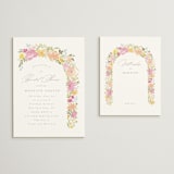 "Blooming arch" - Bridal Shower Insert Cards in Peony by Creo Study - With Invitation