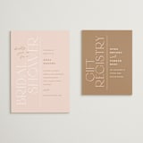 "Pretty in Pink" - Bridal Shower Insert Cards in Wildflower by Pixel and Hank - With Invitation