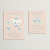 "China Tea Set" - Bridal Shower Insert Cards in Blush by Ani Somi - With Invitation