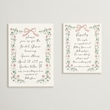 "Romantica" - Bridal Shower Insert Cards in Rosebud by Petra Kern - With Invitation