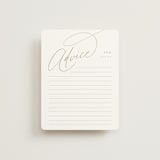 "minimal" - Bridal Shower Insert Cards in Coconut by Joanna Griffin - Front
