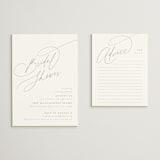 "minimal" - Bridal Shower Insert Cards in Coconut by Joanna Griffin - With Invitation